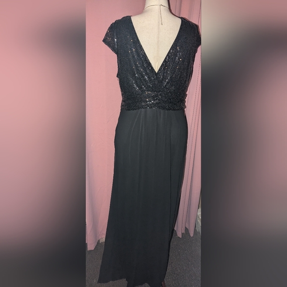 Sequin Chiffon Evening Dress 3x - Picture 4 of 15
